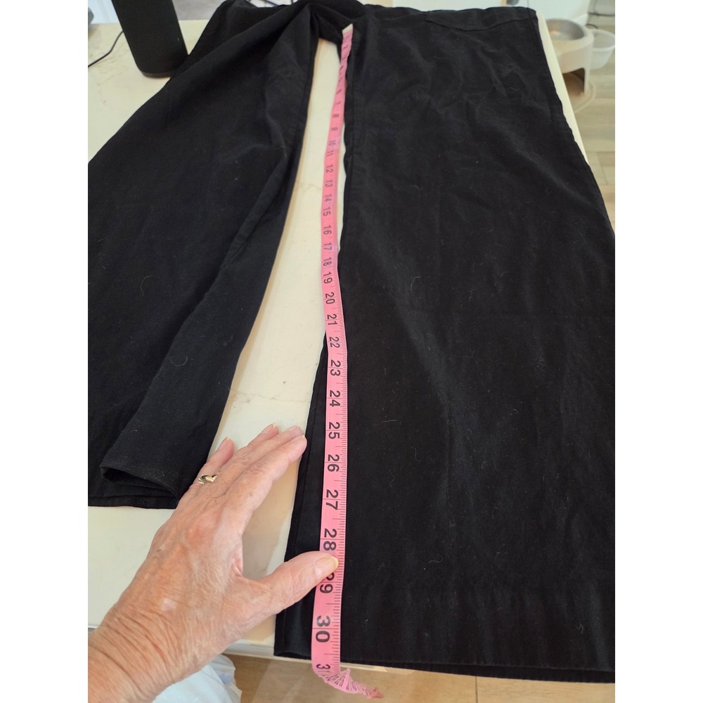 Maeve Naomi Linen Wide-Leg Flare Pants 12 Black High Rise Pockets 4123650590244 - Picture 15 of 16